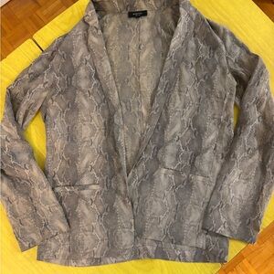 Babaton Gray Snake Print Blazer Aritzia